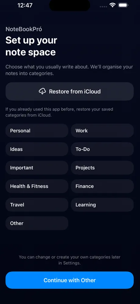 NoteBookpró screenshot: clean editor