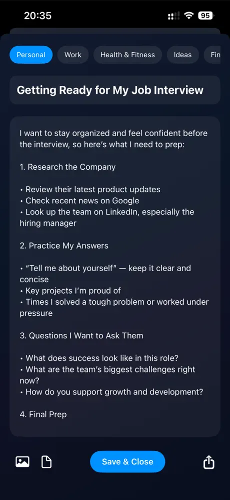 NoteBookpró screenshot: minimal interface