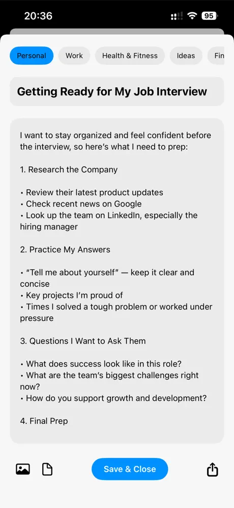 NoteBookpró screenshot: app settings
